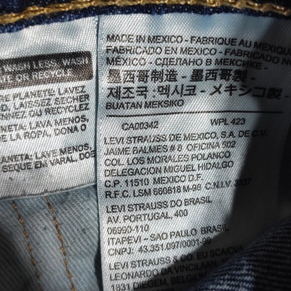 Levi's 504 jeans men's size W30 X L30 ink blue colour straight leg slim denim - Picture 8 of 14